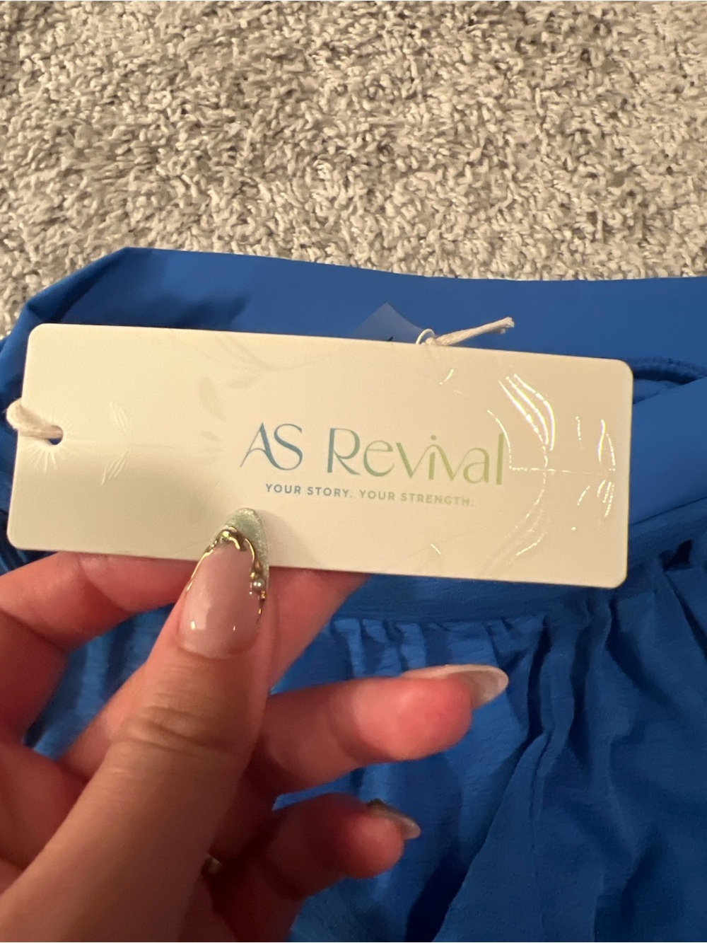 NWT AS Romi Blue Ruched Active Skort Shorts - Picture 3 of 5